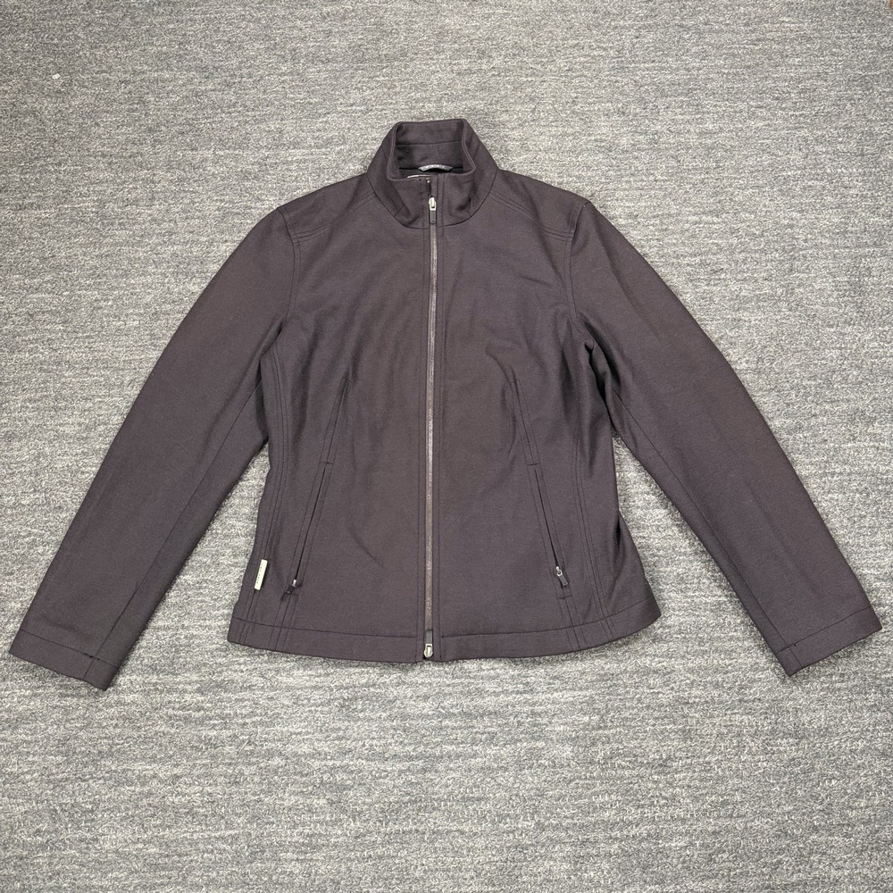 Icebreaker Coastal Jacket Women Large Purple Merino Wool Full Zip Outdoor Nature - Picture 2 of 11